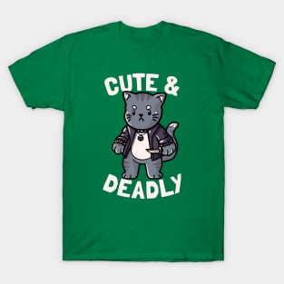 Cute & Deadly Evil Cat Gift T-Shirt